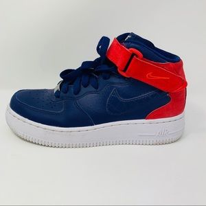 Nike Air Force 1 Mid Top Women Patriotic Sneakers
